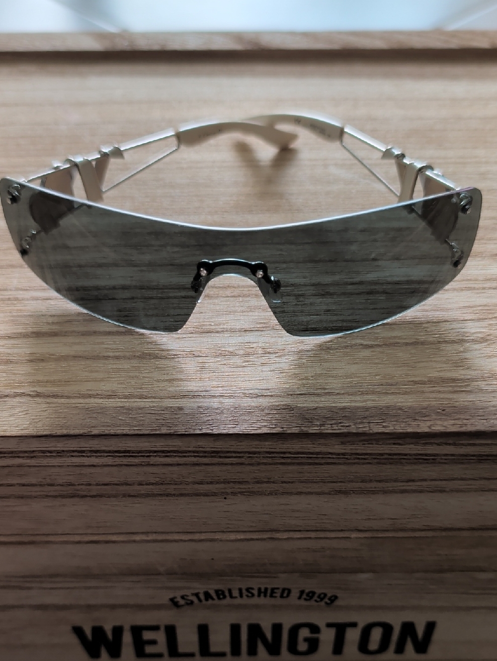 Christian Dior Heart Palladium Rimless Sunglasses Vintage